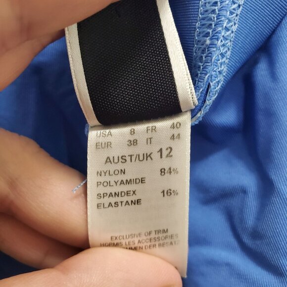 JETS by Jessika Allen Women's Blue Basic Halter Neck One Piece Bathing Suit US 8 - Picture 4 of 6